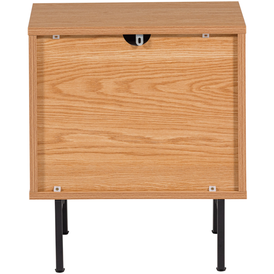 WOOOD Tours kommode/nattbord med 2 skuffer melamin/MDF naturfarget