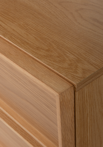 WOOOD Tours kommode/nattbord med 2 skuffer melamin/MDF naturfarget