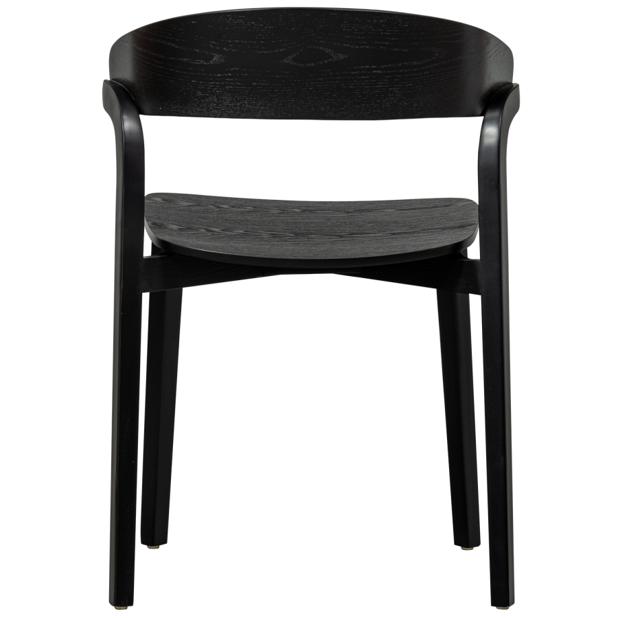 WOOOD Cras spisebordsstol - sort asketr