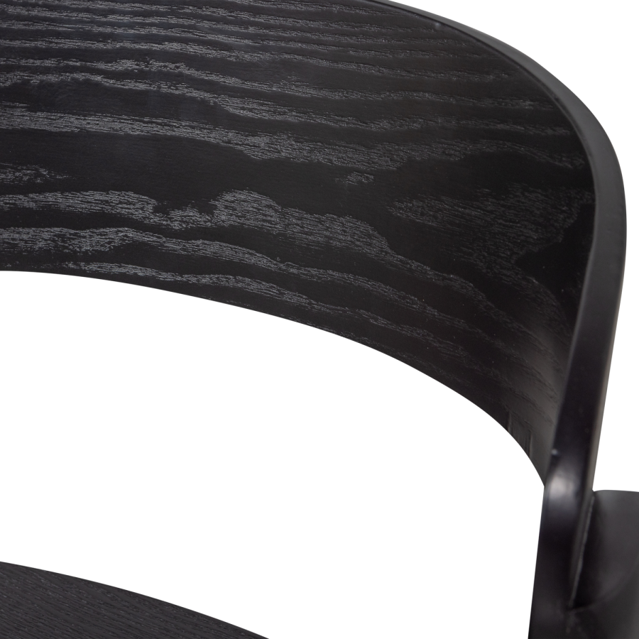 WOOOD Cras spisebordsstol - sort asketr