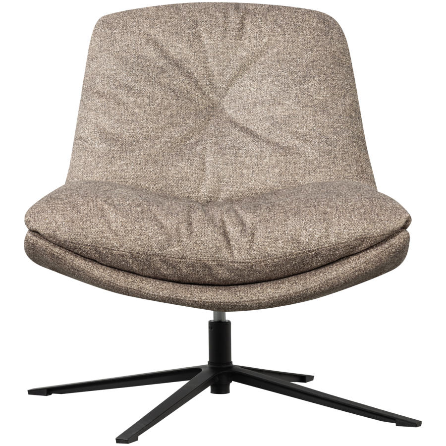 WOOOD Arve svingstol med trykt stoff, naturmelert