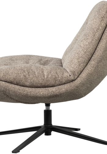 WOOOD Arve svingstol med trykt stoff, naturmelert