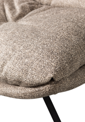 WOOOD Arve svingstol med trykt stoff, naturmelert