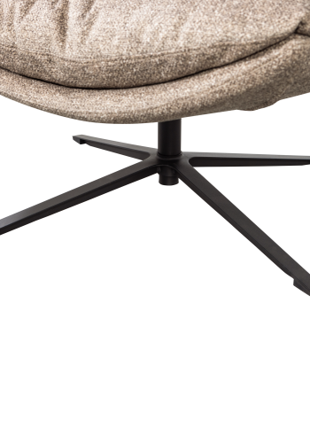 WOOOD Arve svingstol med trykt stoff, naturmelert