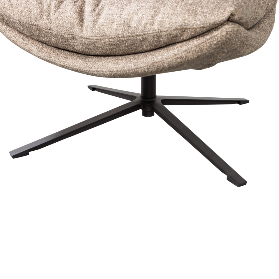 WOOOD Arve svingstol med trykt stoff, naturmelert