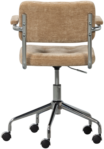 WOOOD Kova kontorstol vevd ribbet stoff m�rk sand