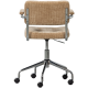 WOOOD Kova kontorstol vevd ribbet stoff m�rk sand