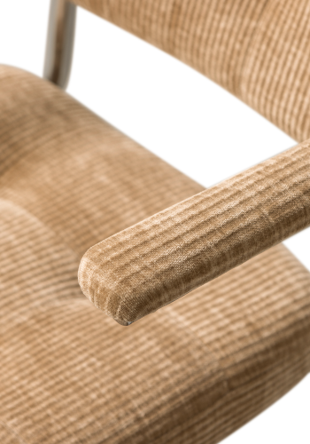 WOOOD Kova kontorstol vevd ribbet stoff m�rk sand