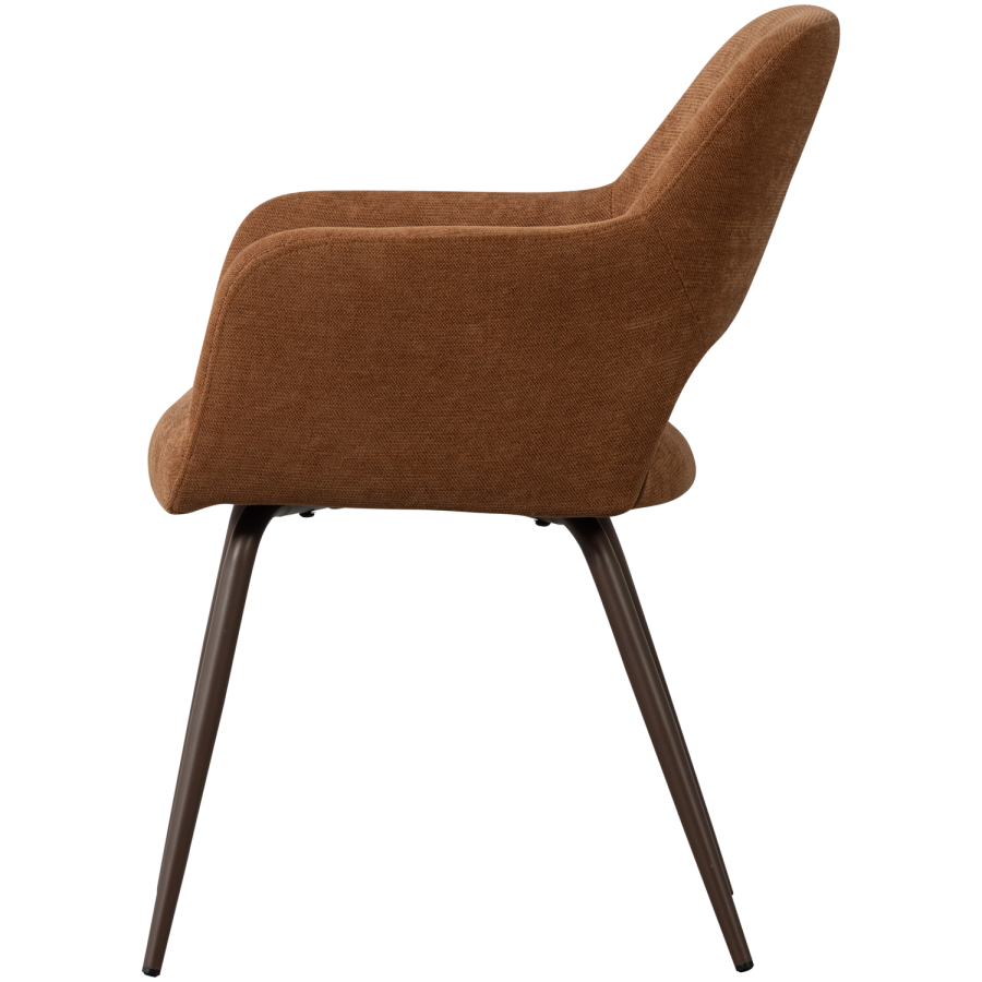 WOOOD Jenny Matstol V&auml;vd Tyg Brun