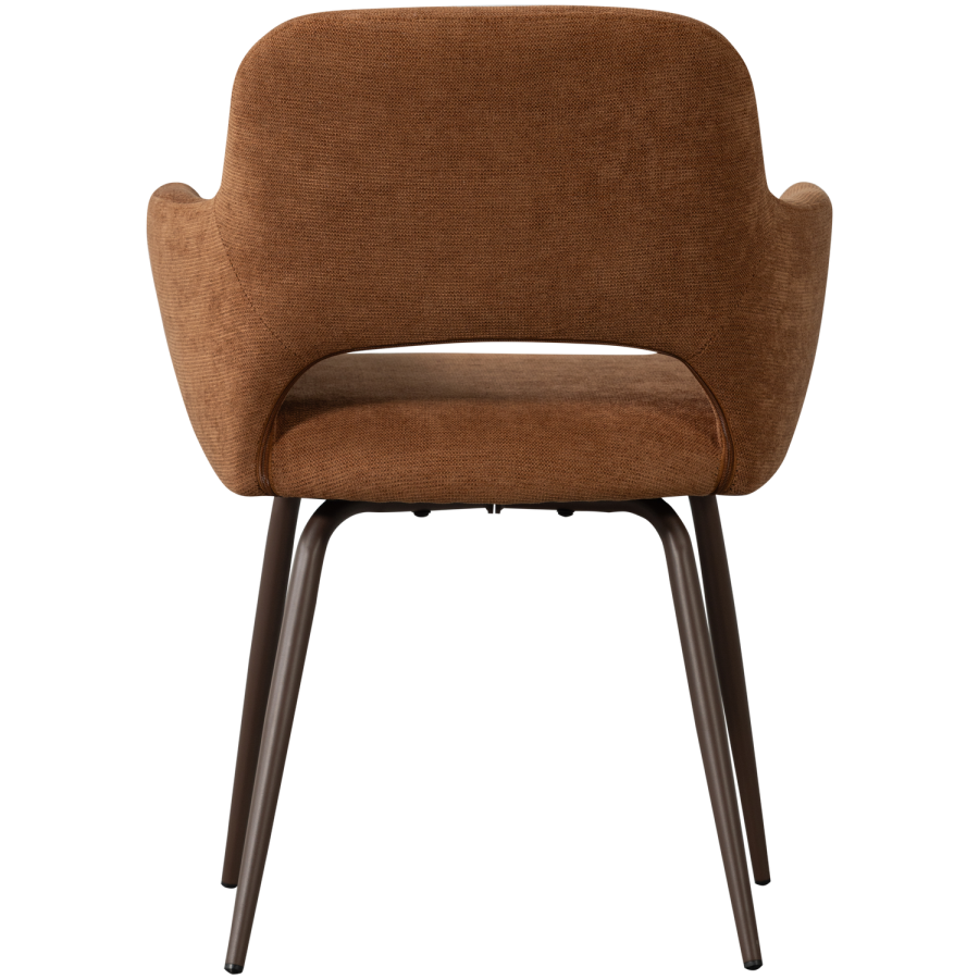 WOOOD Jenny Matstol V&auml;vd Tyg Brun