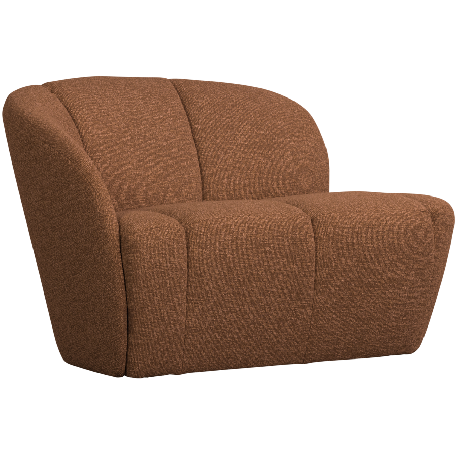 WOOOD Mojo 2-sits bnkelement, vnster - rostbrun melange boucl