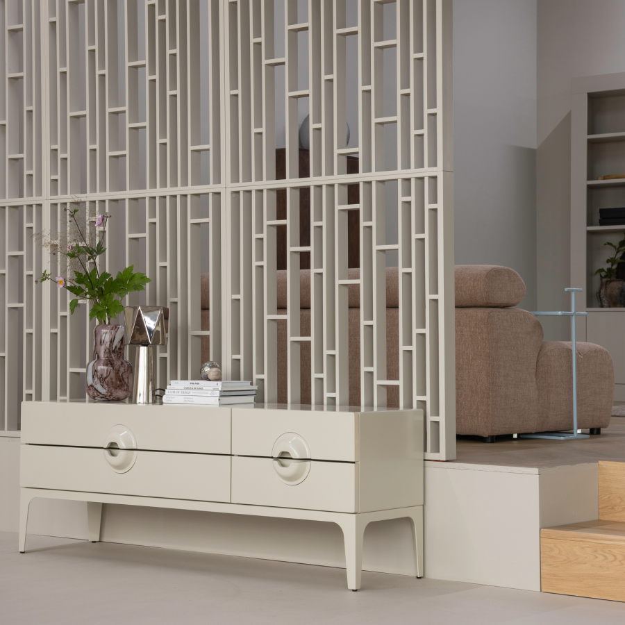 WOOOD Merge TV-stativ i eukalyptus, trest�v