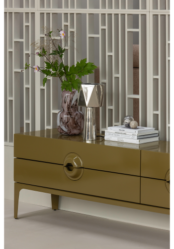 WOOOD Merge TV-b�nk Eukalyptustr� Honungsgul