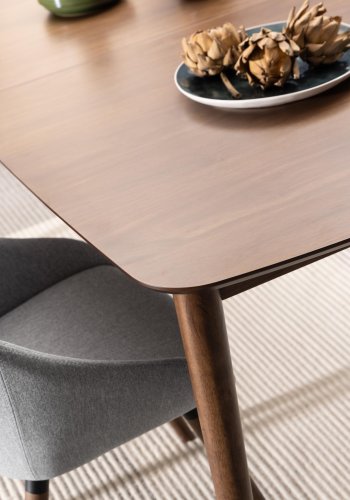 ACT NORDIC Montreux Esstisch, mit Butterfly-Tischplatte - Walnussbraunfurnier/Gummibaumholz (180/219x90)