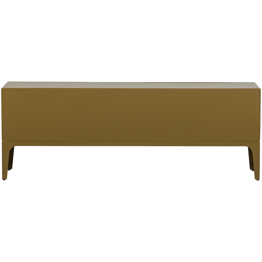 WOOOD Merge TV-benk i eukalyptustre, honninggul