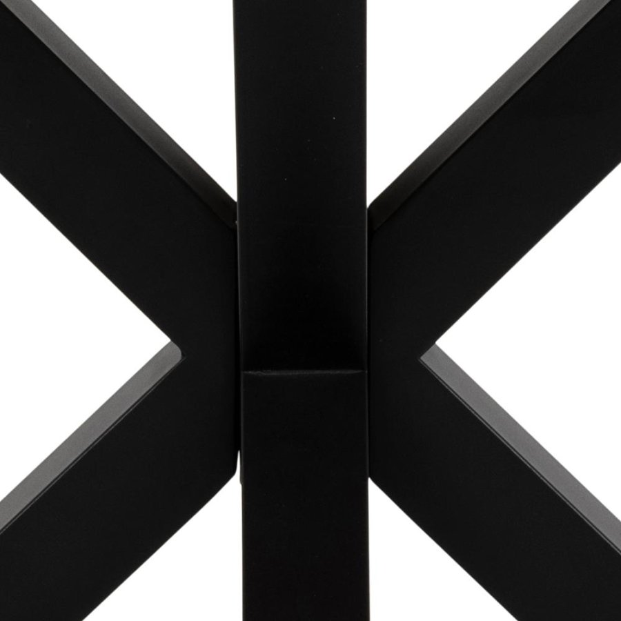 ACT NORDIC Heaven Esstisch, rund – natürliches Wildeichenfurnier und schwarzes Metall (120)