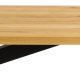 ACT NORDIC Heaven Esstisch, rechteckig – natürliches Wildeichenfurnier und schwarzes Metall (220x90)