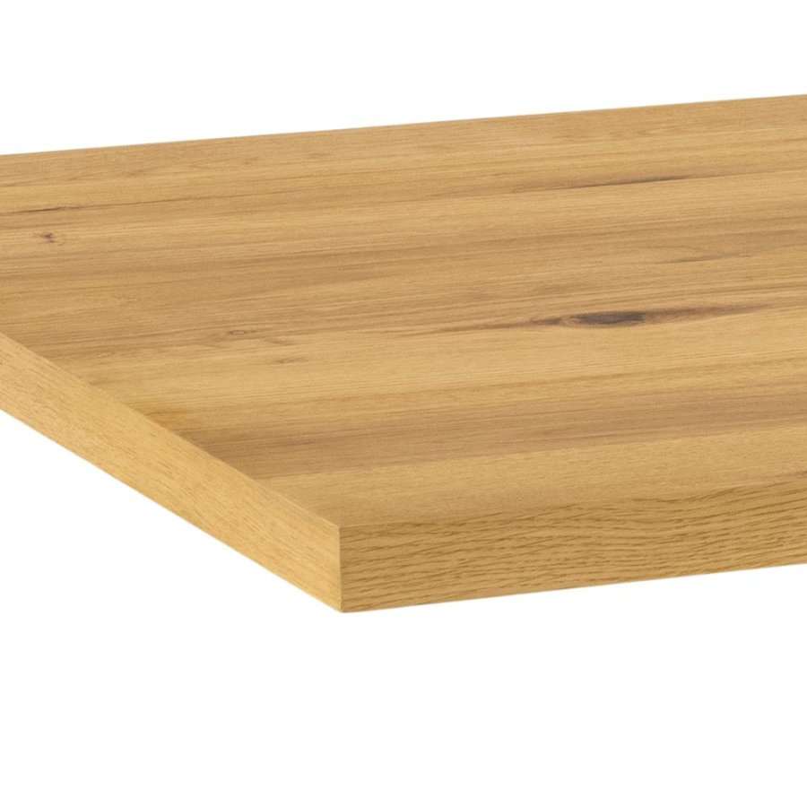 ACT NORDIC Heaven Esstisch, rechteckig – natürliches Wildeichenfurnier und schwarzes Metall (220x90)