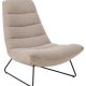 ACT NORDIC Milford loungestol - beige stoff og svart metall