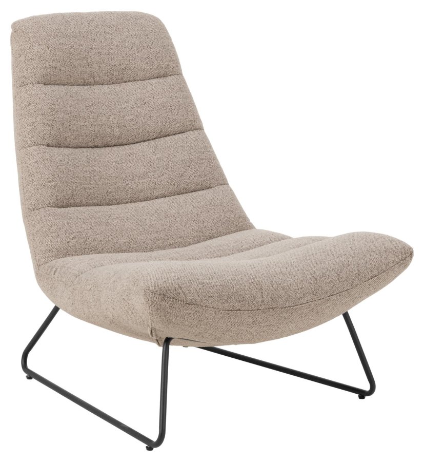 ACT NORDIC Milford loungestol - beige stoff og svart metall