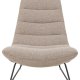 ACT NORDIC Milford loungestol - beige stoff og svart metall