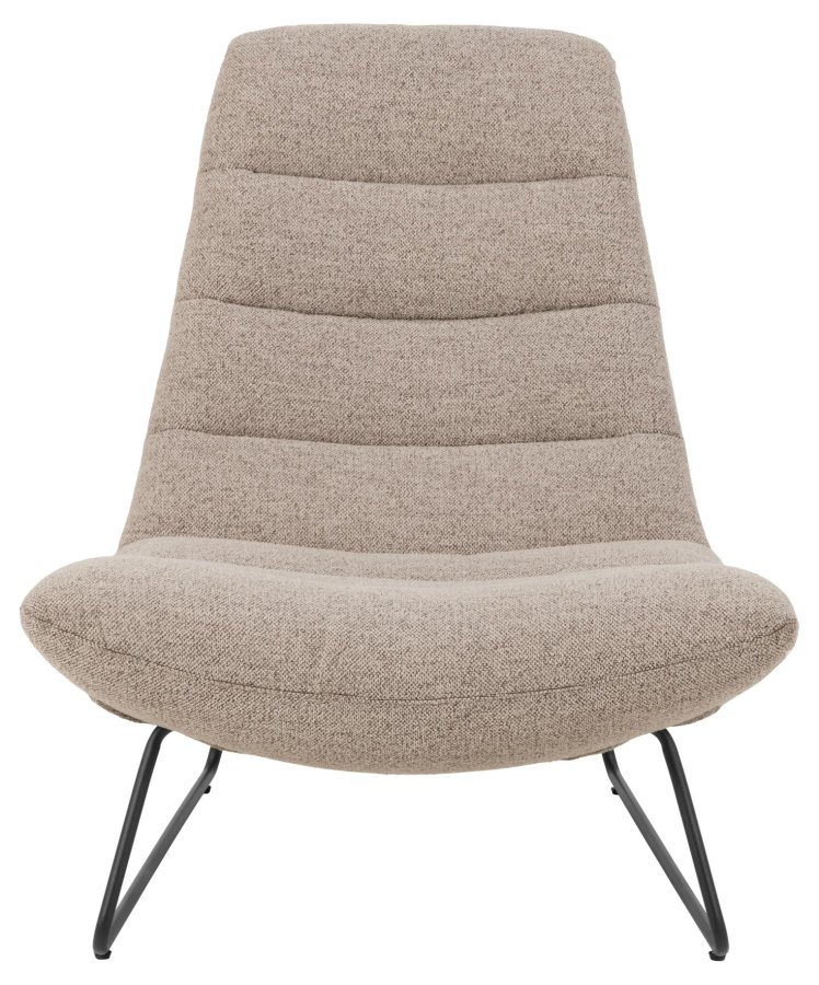 ACT NORDIC Milford loungestol - beige stoff og svart metall