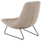 ACT NORDIC Milford loungestol - beige stoff og svart metall