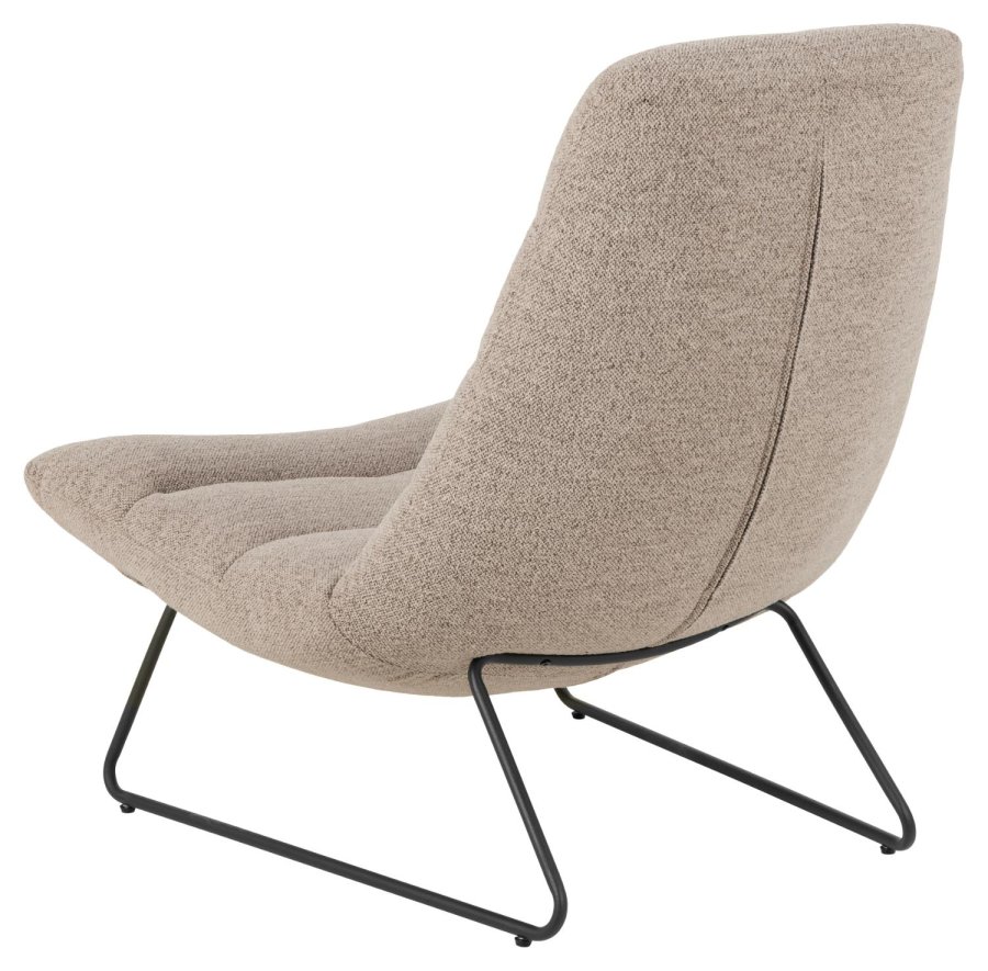 ACT NORDIC Milford loungestol - beige stoff og svart metall
