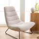 ACT NORDIC Milford loungestol - beige stoff og svart metall