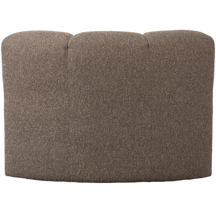 WOOOD Mojo spisebenk hj�rne med ryggst�tte boucl&eacute; brun melert