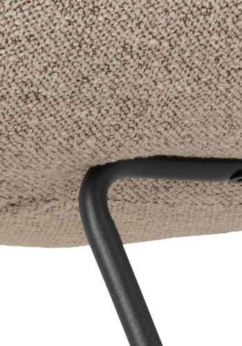 ACT NORDIC Milford loungestol - beige stoff og svart metall