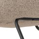 ACT NORDIC Milford loungestol - beige stoff og svart metall