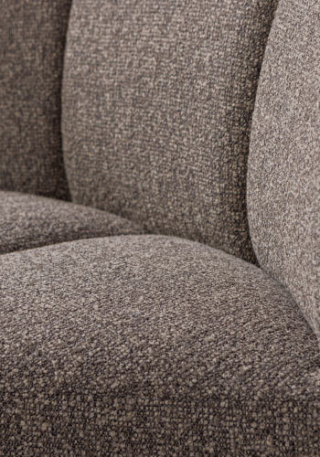 WOOOD Mojo spisebenk hj�rne med ryggst�tte boucl&eacute; brun melert