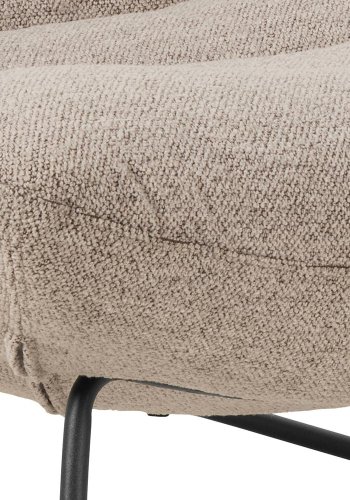 ACT NORDIC Milford loungestol - beige stoff og svart metall