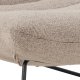 ACT NORDIC Milford loungestol - beige stoff og svart metall