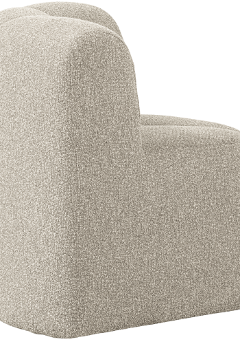 WOOOD Mojo spisebenk hj�rne med ryggst�tte boucl&eacute; beige melange