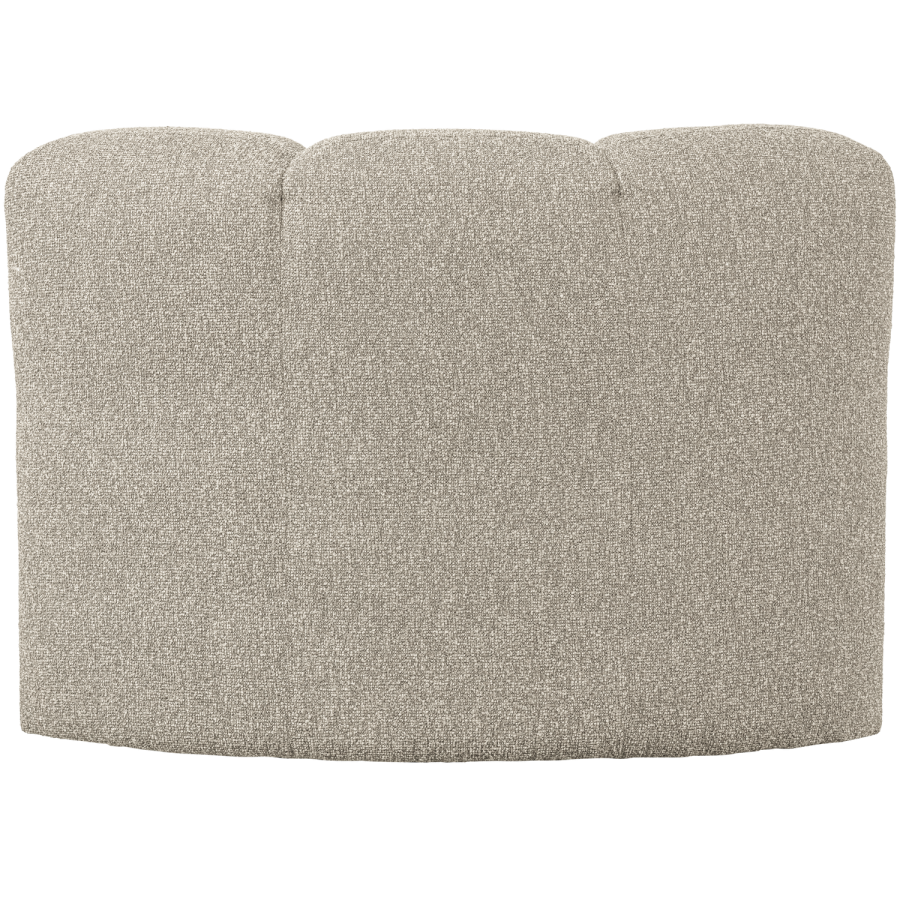 WOOOD Mojo spisebenk hj�rne med ryggst�tte boucl&eacute; beige melange