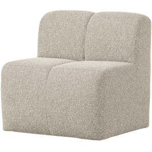 WOOOD Mojo matb&auml;nk 84 cm med ryggst&ouml;d boucl&eacute; beige melange