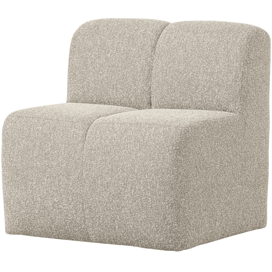 WOOOD Mojo spisebenk 84 cm med ryggst�tte boucl&eacute; beige melange