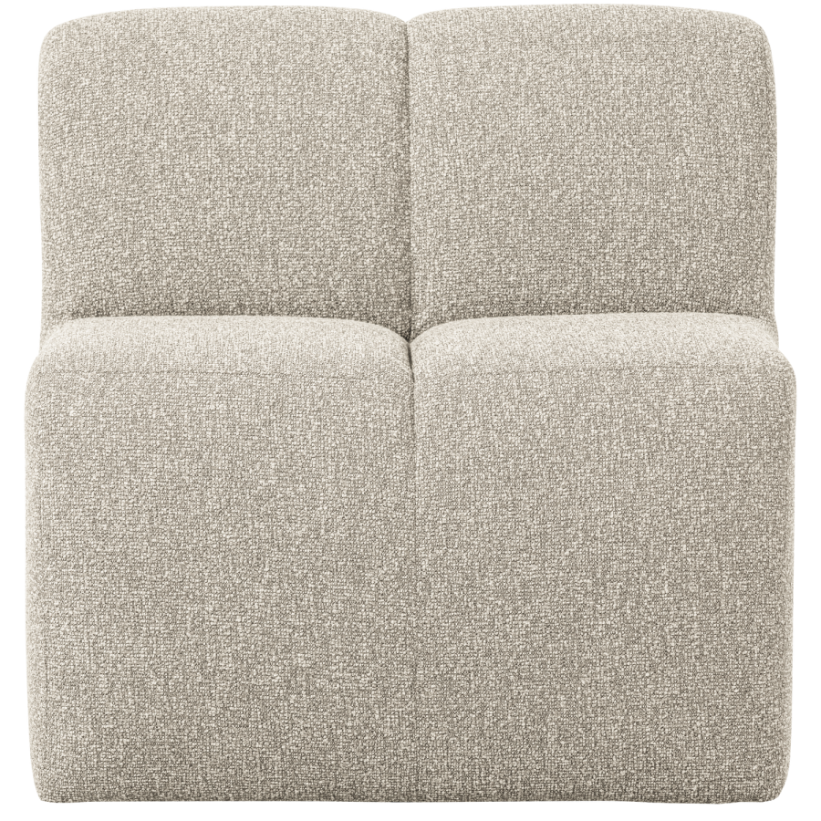 WOOOD Mojo spisebenk 84 cm med ryggst�tte boucl&eacute; beige melange