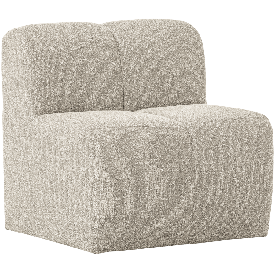 WOOOD Mojo spisebenk 84 cm med ryggst�tte boucl&eacute; beige melange