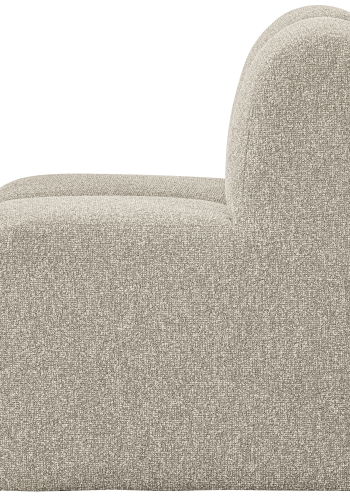 WOOOD Mojo spisebenk 84 cm med ryggst�tte boucl&eacute; beige melange