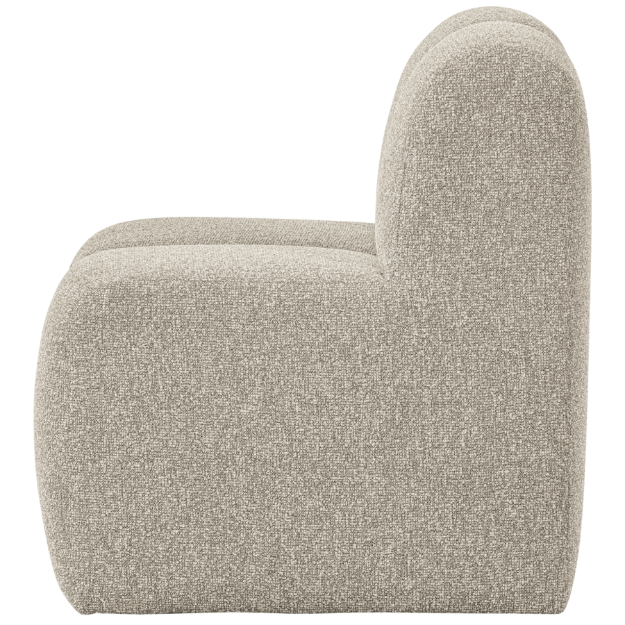 WOOOD Mojo spisebenk 84 cm med ryggst�tte boucl&eacute; beige melange