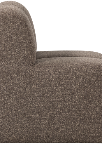 WOOOD Mojo spisebenk 84 cm med ryggst�tte boucl&eacute; brun melert