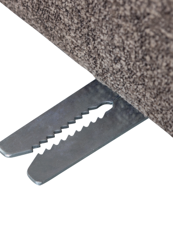 WOOOD Mojo spisebenk 84 cm med ryggst�tte boucl&eacute; brun melert