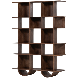 WOOOD Sinne Bokhylla Mangotr&auml; Valn&ouml;t 180X130Cm