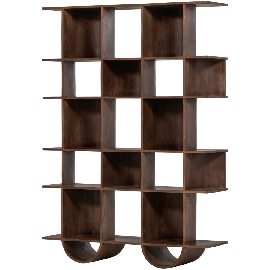 WOOOD Sinne bokhylle mangotre valn�tt 180x130 cm