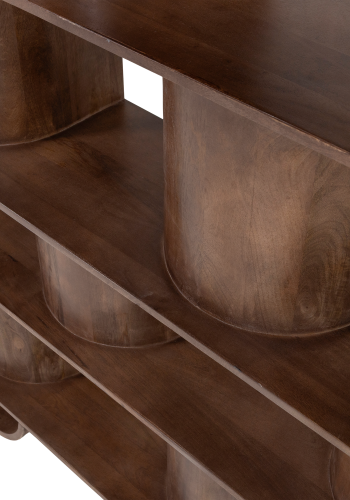 WOOOD Sinne bokhylle mangotre valn�tt 180x130 cm