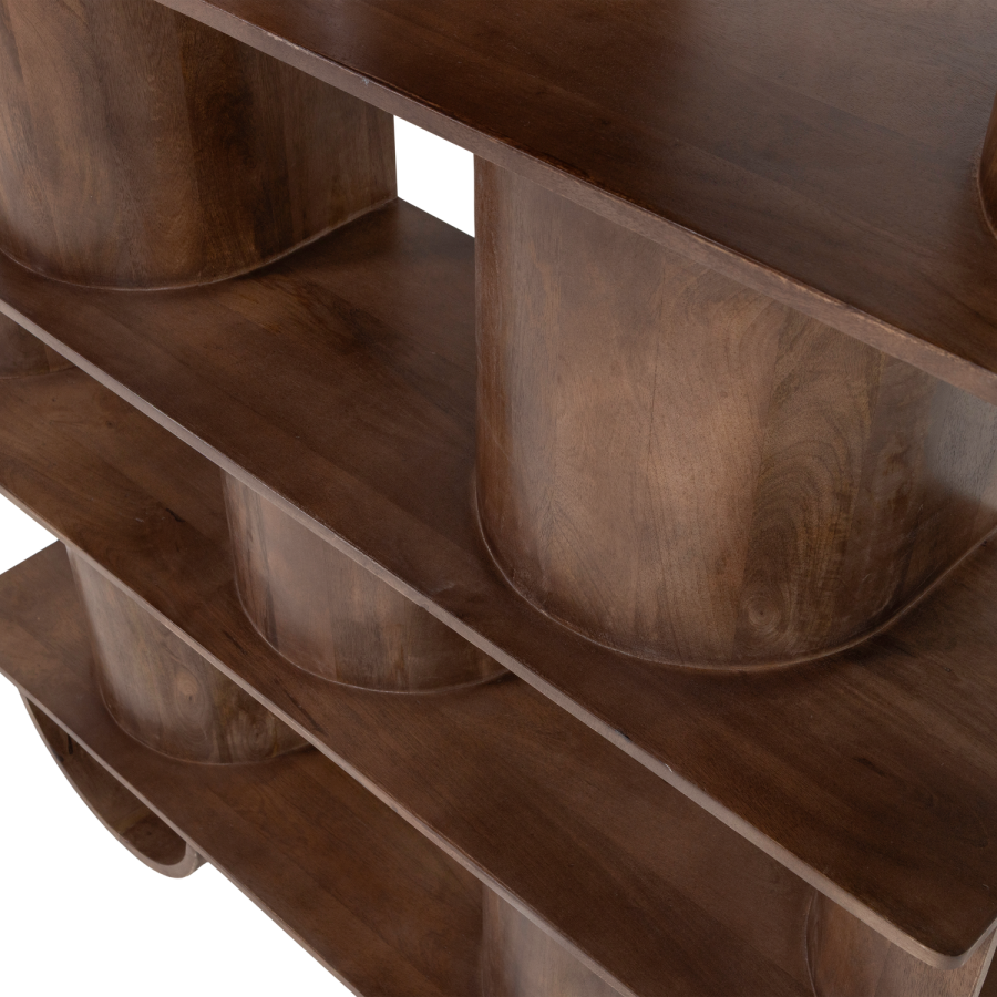 WOOOD Sinne bokhylle mangotre valn�tt 180x130 cm