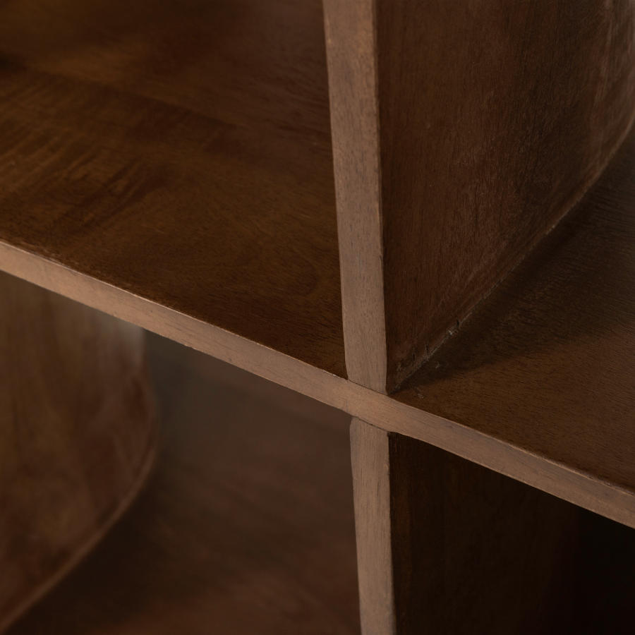 WOOOD Sinne bokhylle mangotre valn�tt 180x130 cm